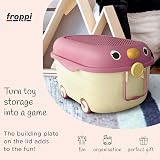 Froppi 70L Toy Box with Lid Pink on Wheels 2 Pack XL Storage view 3