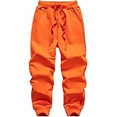 WIYOSHY Kids' Solid Color Drawstring Cotton Sweatpants Jogger Pants for Boys & Girls