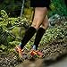 REEHUT Compression Socks (20-30mmHg) for Men & Women - Great for Running, Nursing, Medical, Athletic, Edema, Flight Travel, Pregnancy and Shin Splints (Black & Pink, L/XL)