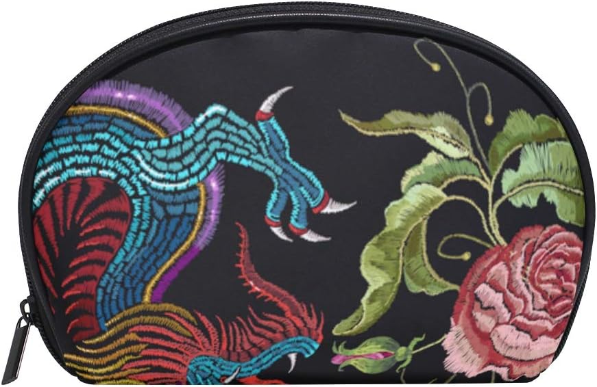 Shell Shape Toiletry Makeup Bag Exquisite Beautiful Handwork Embroidered Print Cosmetic Purse Bag Makeup Organizer Portable Portable Travel Multifunction Storage Bag With Zipper For Women