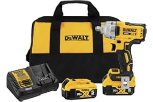 DeWalt 20V MAX* XR® 1/2 in. Mid-Range Impact Wrench Kit with Hog Ring Anvil
