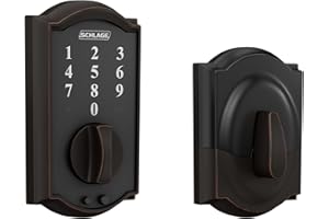 SCHLAGE BE375 CAM 716 Camelot Touch Deadbolt, Aged Bronze