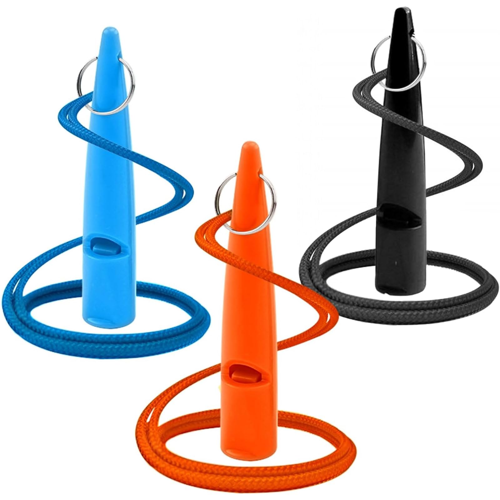 Aczyqws 3 Pack Dog Whistles for Recall, High Pitch Dog Training Whistle with Lanyard Keychain, Effective Dog Whistle for Barking Control