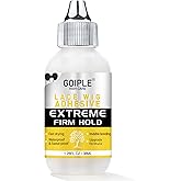 Goiple Wig Glue for Lace Front Wigs, Waterproof Lace Front Wig Glue for Wigs, Strong Hold Transparent Lace Adhesive for Hair Replacement Invisible Hair Bonding Wig Adhesive(1.28 fl oz)