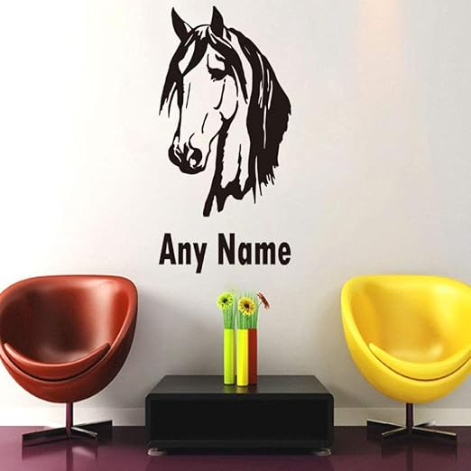 supmsds Cabeza de Caballo Pegatinas de Pared Personalizadas ...