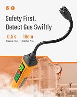 TOPTES PT210S Gas Leak Detector with 10cm Probe Orange view 3
