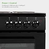 Willow WE50SSB 62L Freestanding Electric Cooker 50cm Wide Black view 6