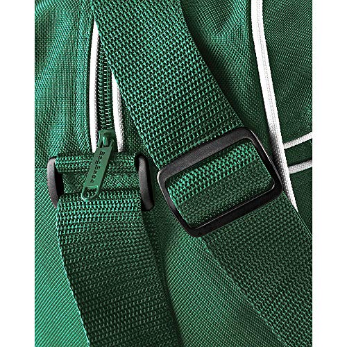 Bagbase Retro Adjustable Shoulder Bag – 18 Litre Capacity, Black/White, With Zippered Pockets - View #9