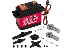 BEFFKKIP 30KG Digital servo high Torque Full Metal Gear Waterproof, Suitable for RC Model Remote Control car with a Control Angle of 180°