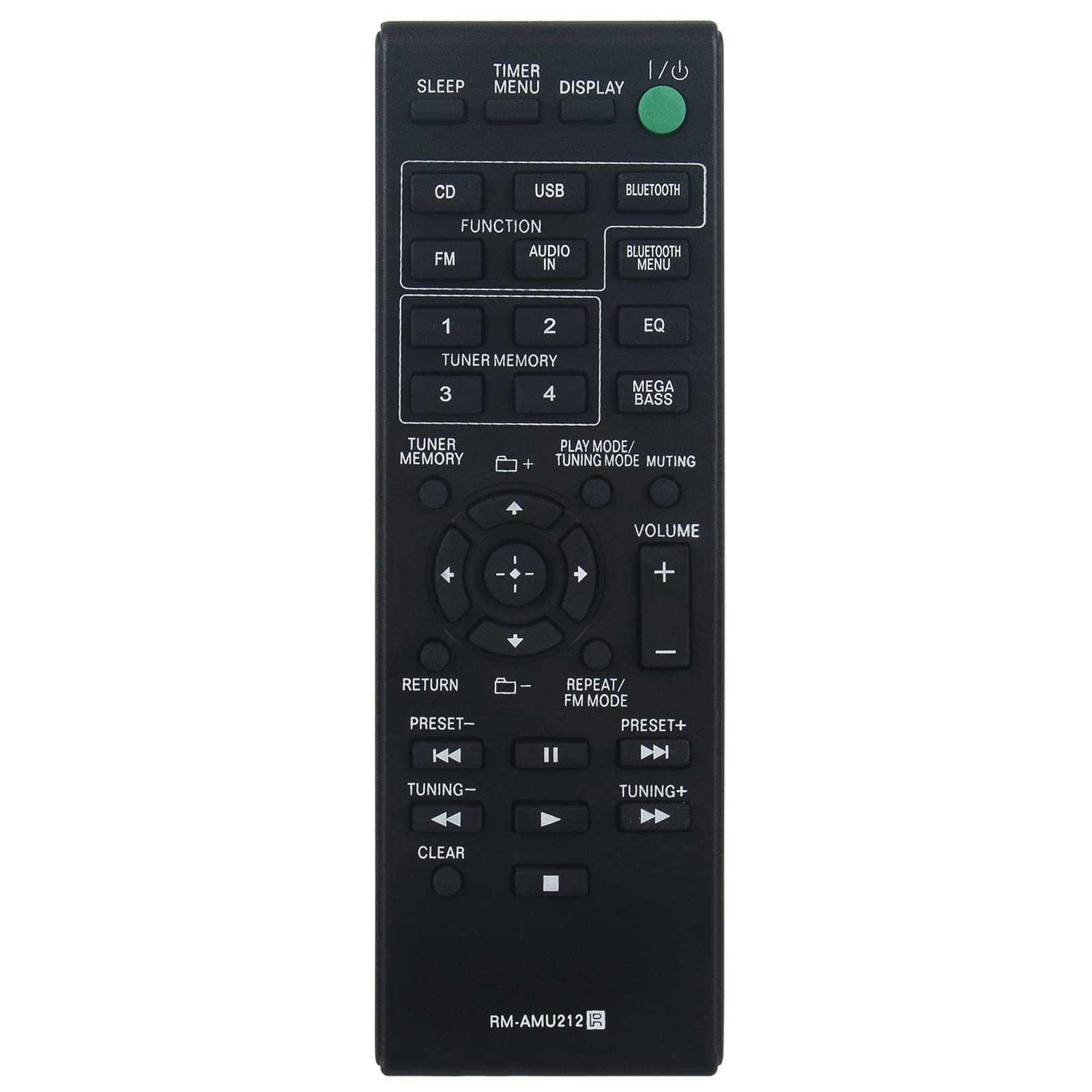 RM-AMU212 Sub RM-AMU213 Replacement Remote Control fit for Sony Home Audio System CMT-X3CD CMT-SBT20 SS-SBT20 HCD-SBT20
