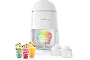 StrongBear Snow Cone Shaved Ice Machine, Electric Ice Shaver Slushie Machine, Snowcone Maker for Kids Birthday Party, House W