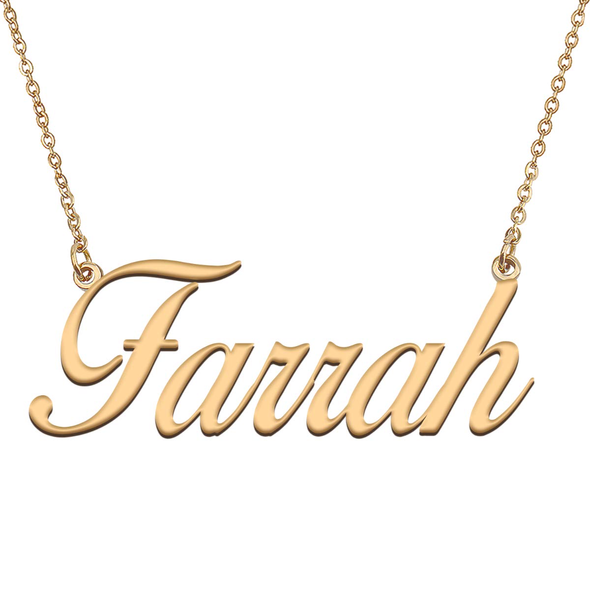 HUAN XUN Customized Custom Simple Any Name Necklace