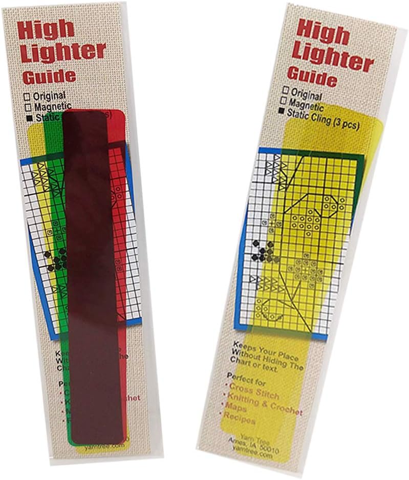 Static Highlighter Pattern Guides, 1 x 6 inches. 2 (3ct