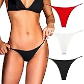 Aogda Thong for Women Cotton Underwear Low Rise Panties Woman G-String Thongs