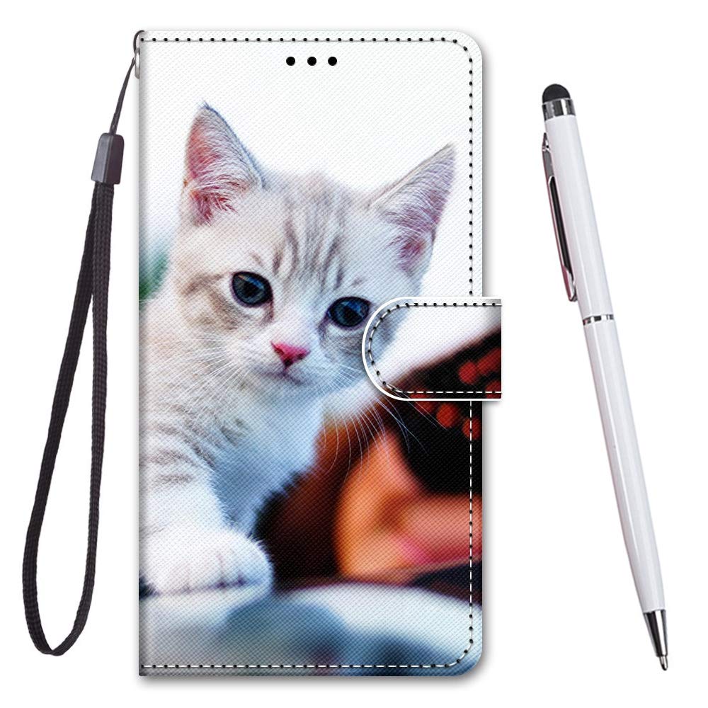 TOUCASA for Honor 9 Lite Case, for Honor 9 Lite Case,Creative Painted Wallet Case PU Leather Flip Magnetic Colourful Kickstand Card Slots Folio Protection Case for Huawei Honor 9 Lite,Cute Cat
