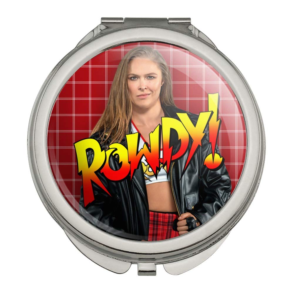 WWE Ronda Rousey Rowdy Compact Travel Purse Handbag Makeup Mirror