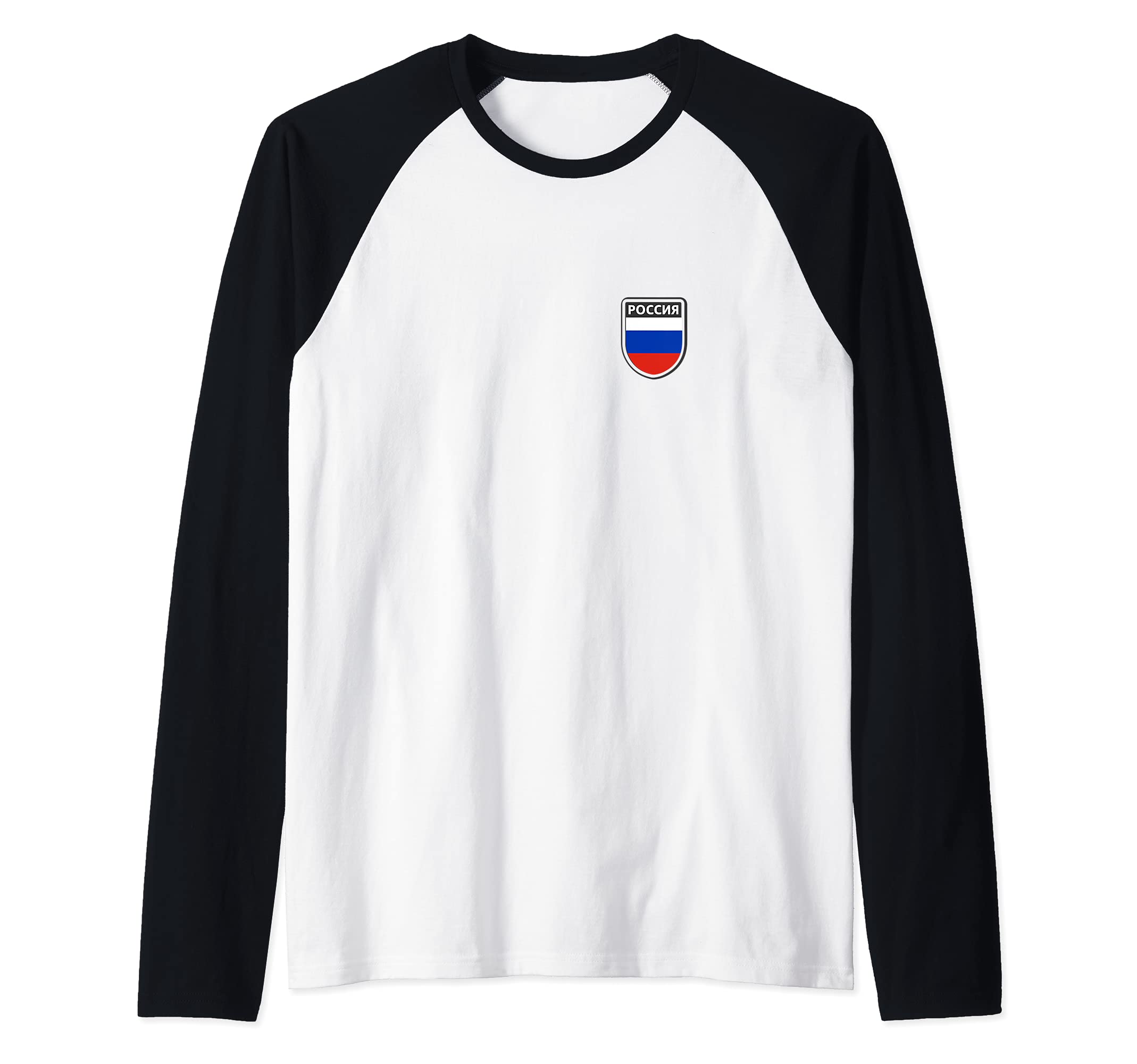 Flag Russia Raglan Baseball Tee