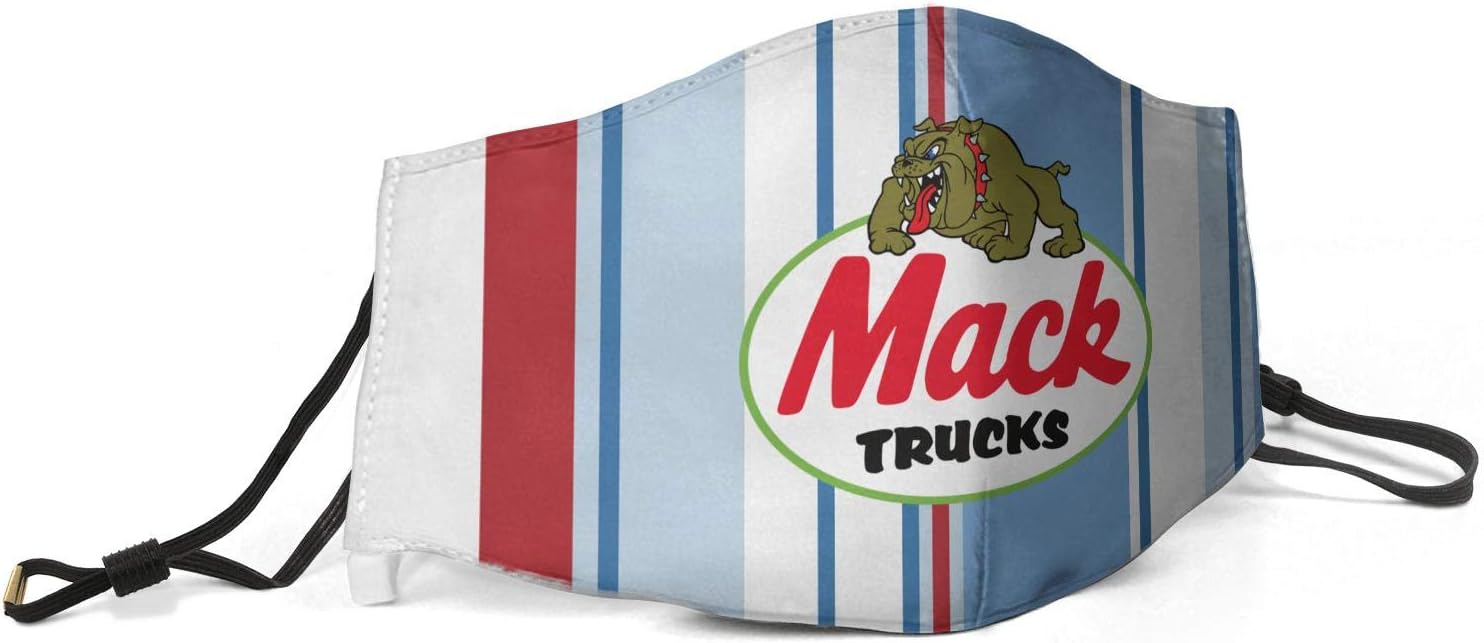 RHRFRGK Unisex Mens Womens Teens Girls Boys Child Cartoon Mack-Trucks-Symbol-Logo- Adjustable Anti Dust Face Mask for Nose and Mouth Mouth Mask