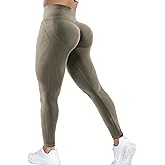 Ieumaz Amplify Scrunch Butt Lifting Leggings for Women Seamless Gym Workout Leggings High Waist Tummy Control Yoga Pants