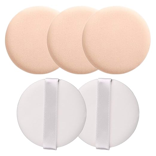 Makeup Foundation Sponge, Air Cushion Loose Powder Puffs (5Pieces, Beige) Beauty