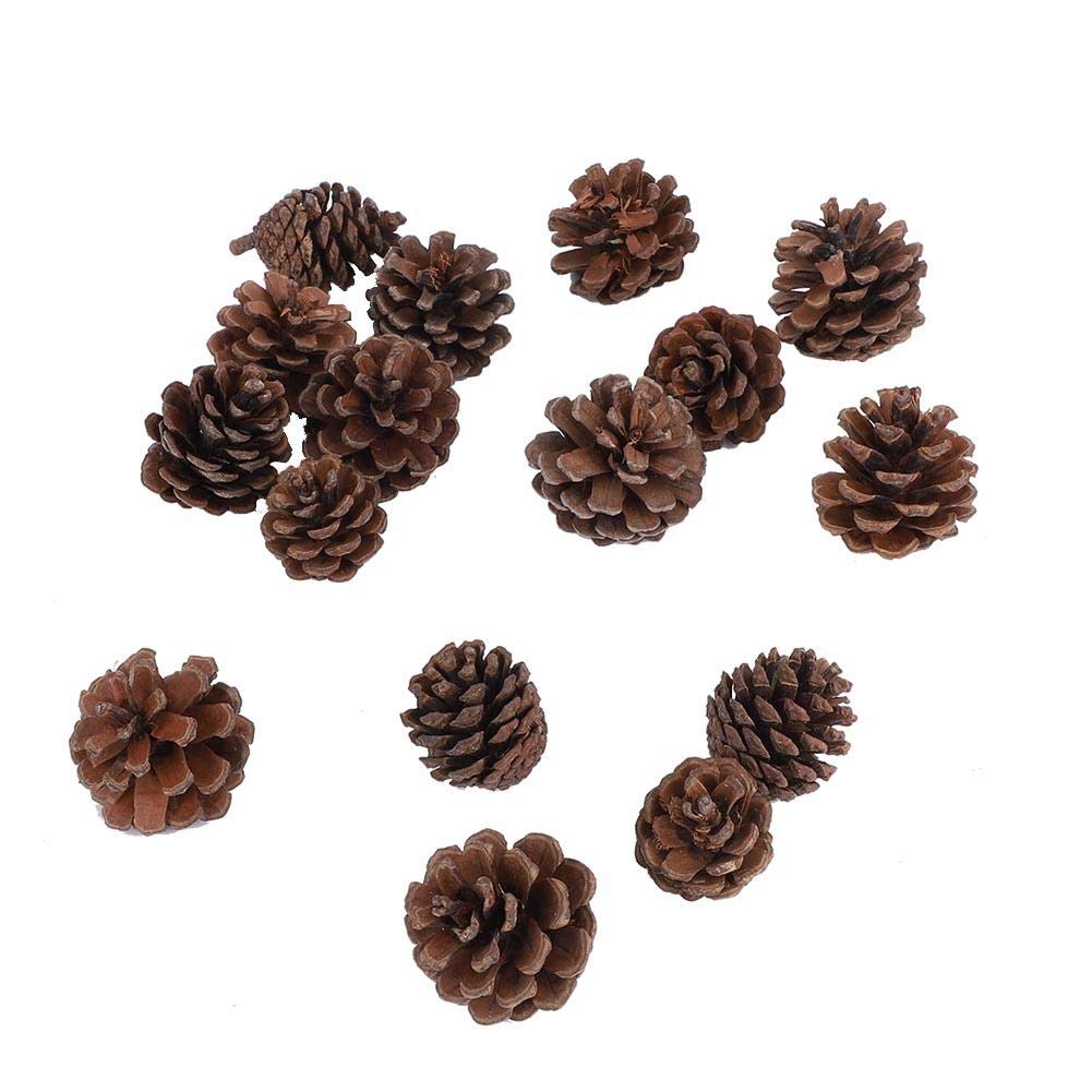 16Pcs Natural Pine Cones Lightweight Ornament Christmas Tree Thanksgiving Wreath Party Wall Door Hanging Winter Decoration
