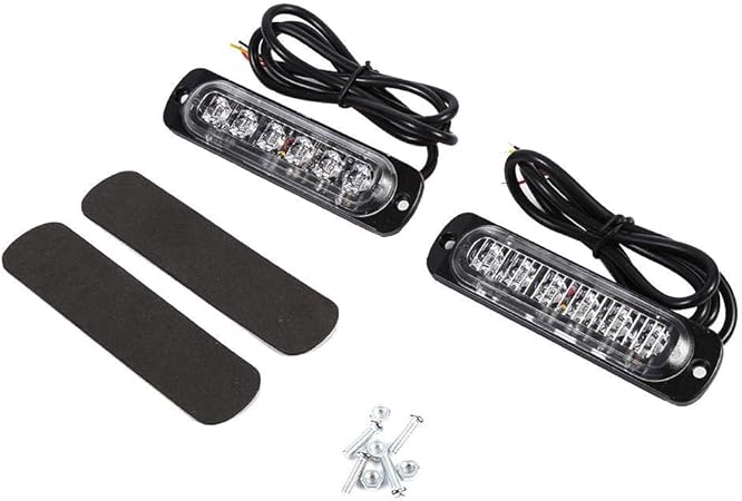 Amazon 非常信号灯 ストロボバーライト ハザードランプ 車 トラック用 1ペア 12v 6 Led緊急警告灯 点滅警告 長い照射距離 省エネ 緊急事態 走行灯 耐候性 色選択可能 ブルー 発煙筒 非常信号灯 車 バイク