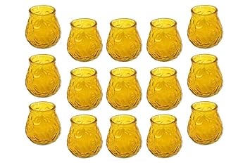 Projekt-etPlix Citronella Kerzen im Glas Windlichtglas Gartenparty Anti Mücken Kerzen 15 Stück