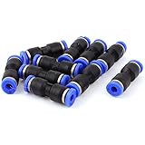 10Pcs Pneumatic Air 2 Way Quick Fittings Straight Push In Connector 6mm Tube Hose