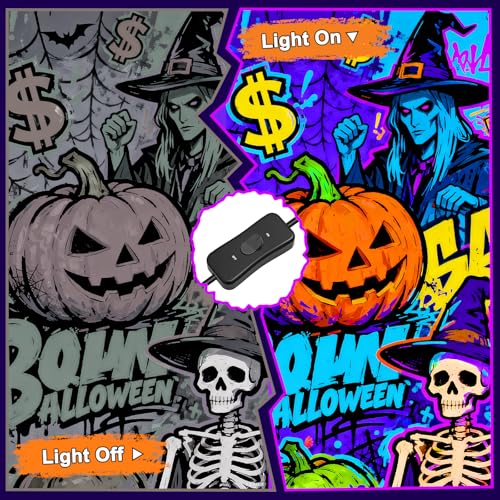 UV LED Black Light 45W,LED Black Light Bar with Plug and Switch,IP66 Waterproof,Blacklight Bar for Body Colours,Glow Party,Fluorescent Poster,Halloween Decorations
