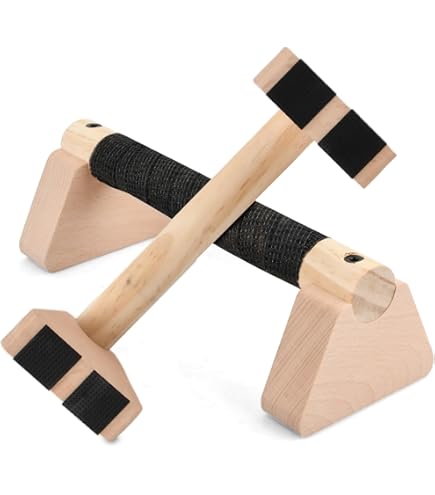 Lot de 2 supports de flexion portables | Barres parallettes pour pompes et dips, équipement de gymnastique portable pour entraînement à domicile, barre de flexion pour homme et femme Generic