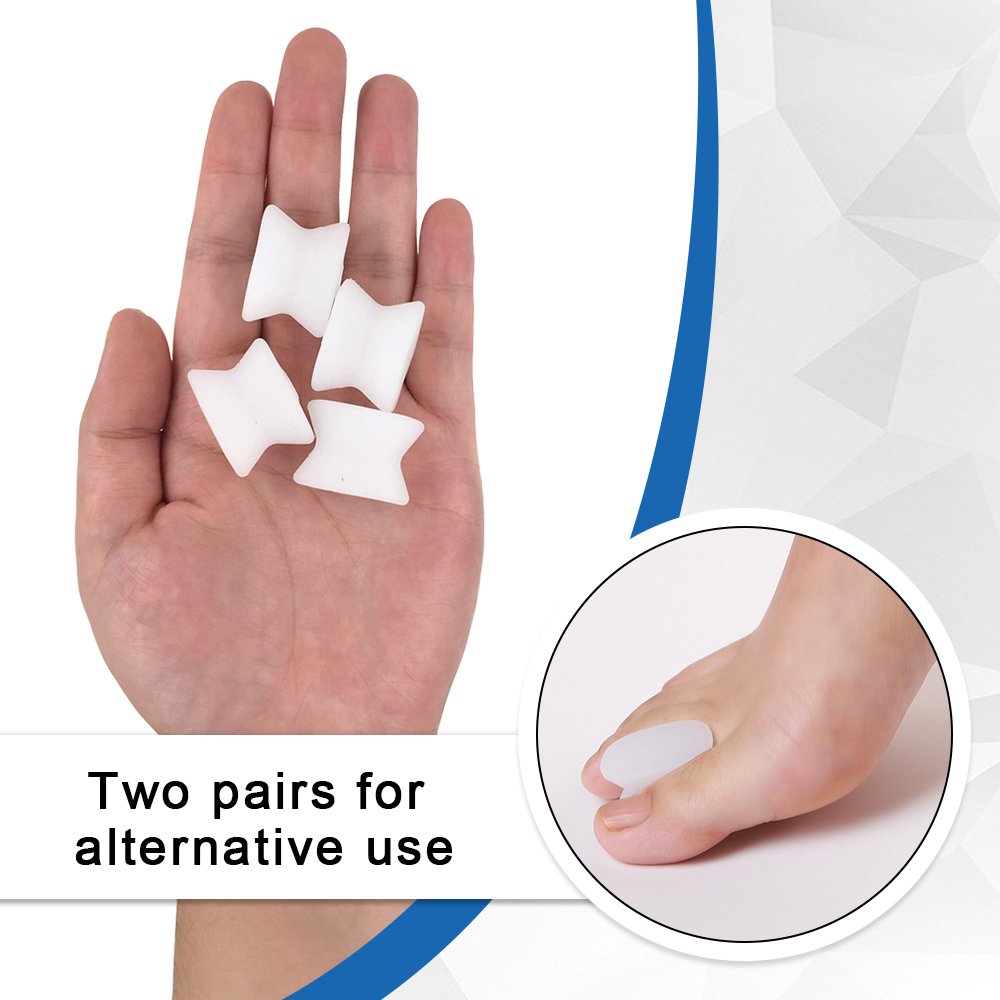 Dr. Foot\'s Gel Toe Separators - 4 Pieces in one set - Bunion Pain Relief - Three Sizes available (Small)