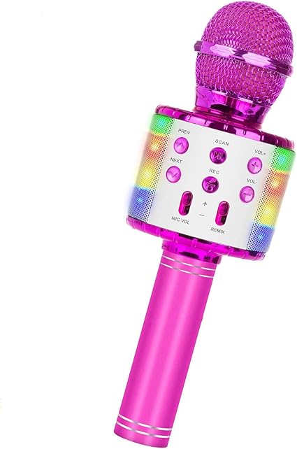 wireless karaoke mic and led speaker