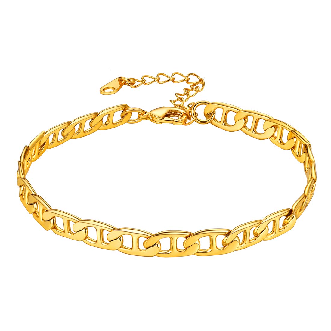 U7 Ankle Bracelet for Women Gold Chain Foot Jewellery Summer Anklet