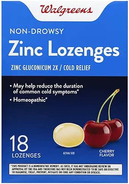 Amazon Com Walgreens Zinc Lozenges Cherry 18 Ea Health Personal Care