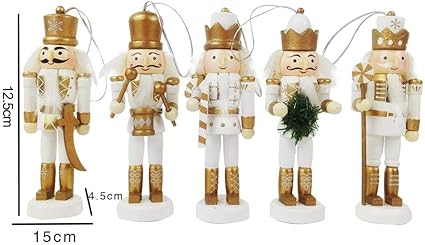 Krystallove Packung Mit 5 Holz Nussknacker Soldaten Christbaumschmuck Nussknacker Soldat Puppet Ornamente Weihnachtsschmuck Geburtstagsgeschenke Amazon De Kuche Haushalt