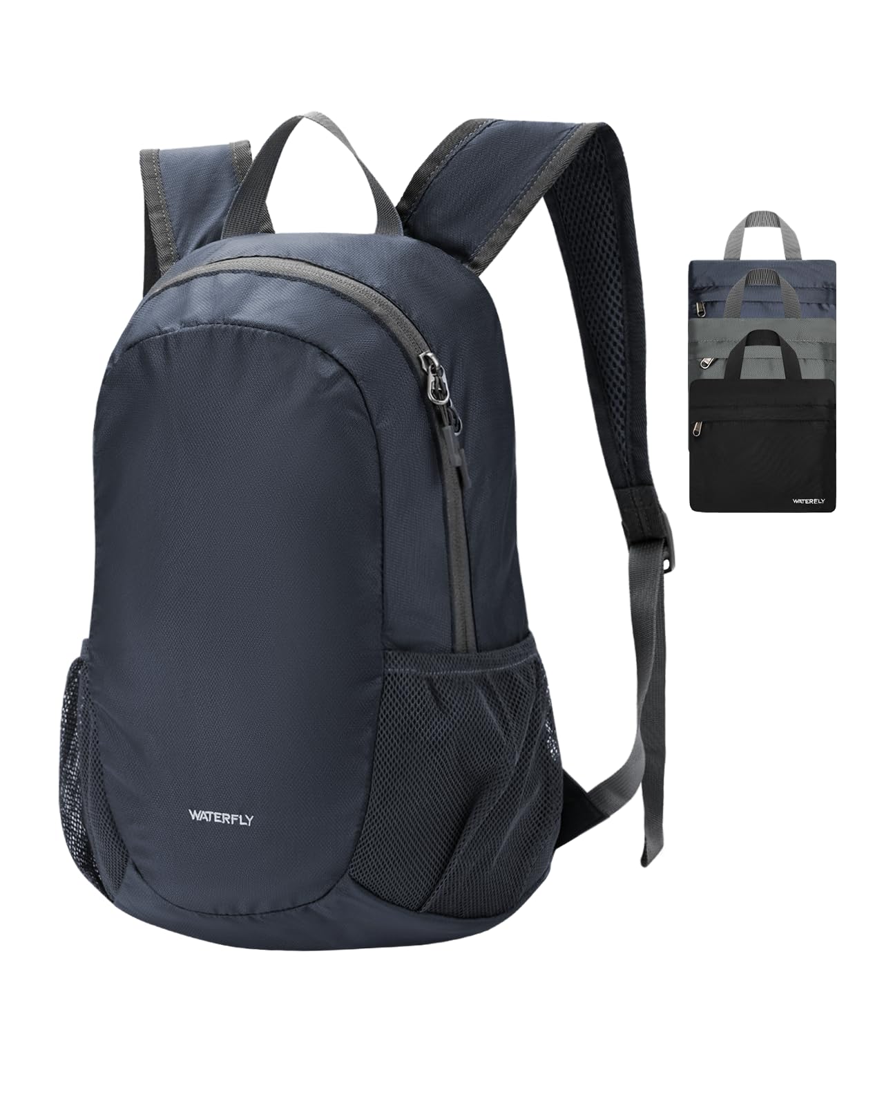 Waterfly Lightweight Packable Backpack 18L: Small Foldable Hiking Rucksack Compact Ultralight Sporty Daypack for Sports Outdoor Hiking Travel City Trips Shopping Men Women