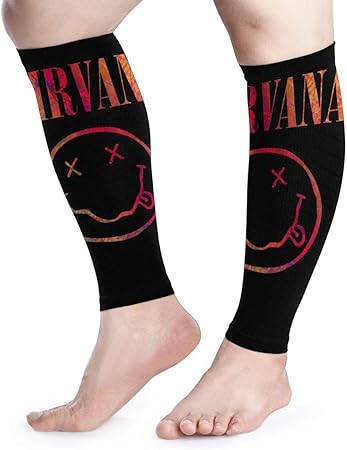 Amazon ふくらはぎ サポーター Nirvana カラーロゴ すね 着圧 立ち仕事 スポーツ バスケ むくみ解消 すねサポーター 吸汗速乾 日焼け止め コンプレッション 2枚組 Danmige ふくらはぎ すね用