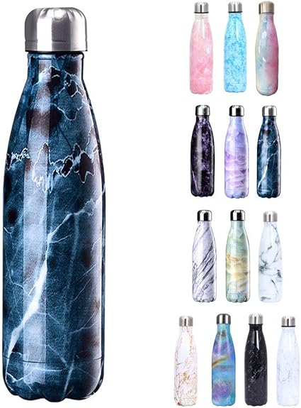 Amazon Woo2u 水筒 マグボトル 魔法瓶 オシャレ 真空断熱ボトル 直飲み 男女兼用 スポーツボトル プレゼント 二重構造 釣り 登山 自転車 仕事 アウトドア スポーツ かわいい 大理石シリーズc ブルー Woo2u 水筒 マグボトル 通販