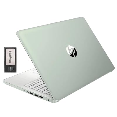 HP 14-inch Ultra Light Laptop W/1 Year Office 365&AI-Copilot, Intel Processor N150, 16GB RAM, 416GB Storage (128GB UFS + 288GB Docking Set), HD Camera, Long Battery Life, Wi-Fi 6, Win 11s, Green