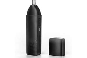 nutcore Nose Hair Trimmer for Men Women Portable Painless Precision nos e Ear Eyebrow Trimmer Dual-Edge Blades Mute Waterproof Battery Operated Nose Hair Remover Removal Tool