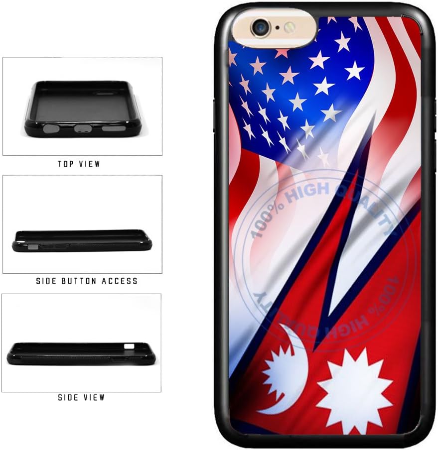 Amazon Com Brgiftshop Nepal And Usa Mixed Flag Rubber Phone Case For Iphone Se Iphone 6 6s 7 8