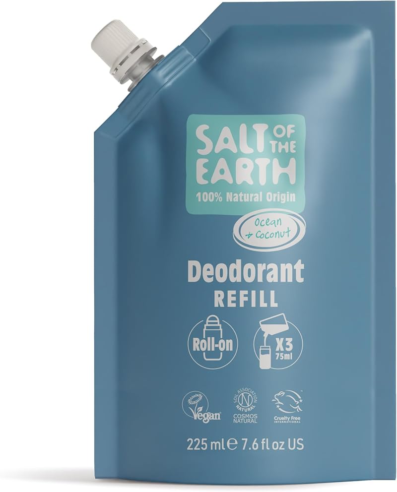 Salt Of The Earth Natural Deodorant Roll On Refill Ocean & Coconut 225ml