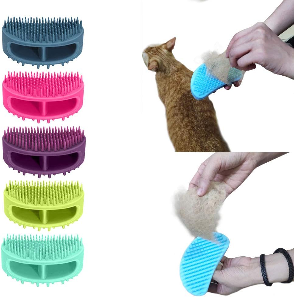 Famobest Dog Brush & Cat Brush, Soft Silicone Dog Grooming Brush, Pet Bath & Massage Brush for Cats and Dogs with Short or Long Hair, Cat Slicker Shedding Hair Brush for All Pet Sizes : Pet Supplies