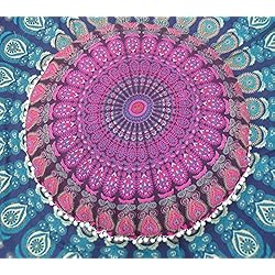 Redondas Mandala de suelo cojines, fundas de almohada decorativa Throw