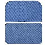 Garland Rug Town Square 2-Piece Kitchen Rug Set, 18-Inch by 28-Inch, Sky Blue