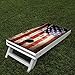 Cornhole Board Skin Wrap Decal - Vinyl Tournament Corn Hole Bean Bag Toss Sticker - Weather Resistant USA Flag Board Game - For Children Adults Colleges Festivals & Bars - 48.5