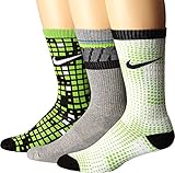 Nike Kids Graphic Cotton Cushion Crew 3-Pair Pack (Youth Medium)