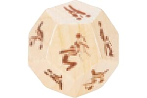 HD WOOD CRAFT Date Night Dice for Couples, Anniversary Wooden Gifts, What to Watch Decision for Movie Dice, Romantic Wood Couple Date Night Ideas, Naughty Dice, Gifts from Girlfriend (12-Sided Love Style - 1 Dice)