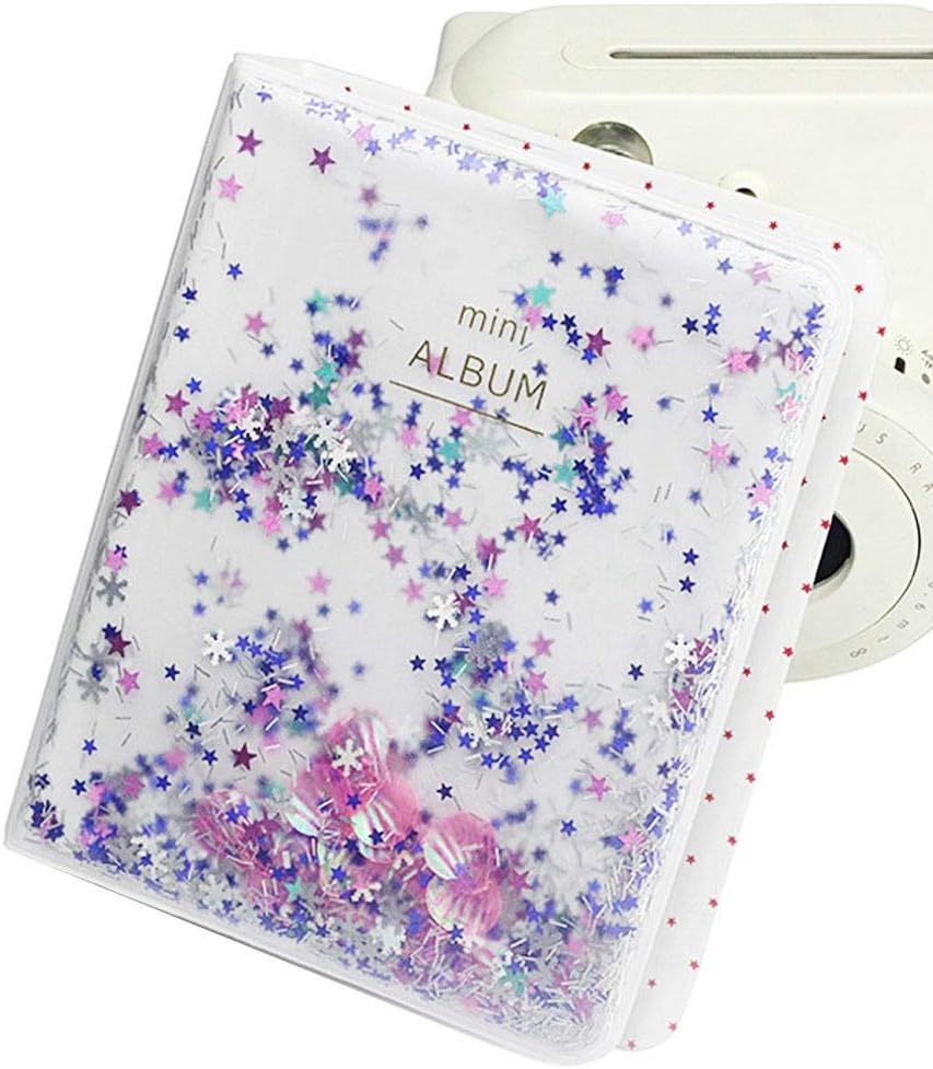 DAUERHAFT Large Capacity Mini Photo Album Photo Book Album 9.7 * 5.5 * 0.4inch,for Mini Camera 3 inch Photos(blue) - Image 4