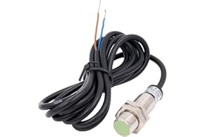 Heschen M12 Inductive Proximity Sensor Switch PR12-2DO Cylindrical Type Detector 2mm DC12-24V 2-Wire NO(Normally Open) CE